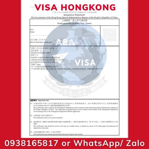 Visa Hong kong